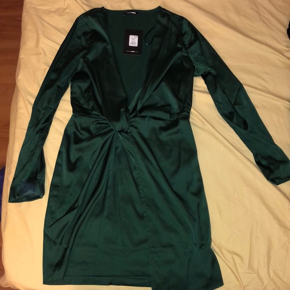sugar free dress hunter green